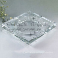 New products clear square crystal cigar ashtray for office supplies/holiday gift